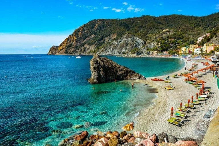 Typical Ligurian beach, Most Beautiful Places in Northeast Italy (Relaxing Spots)